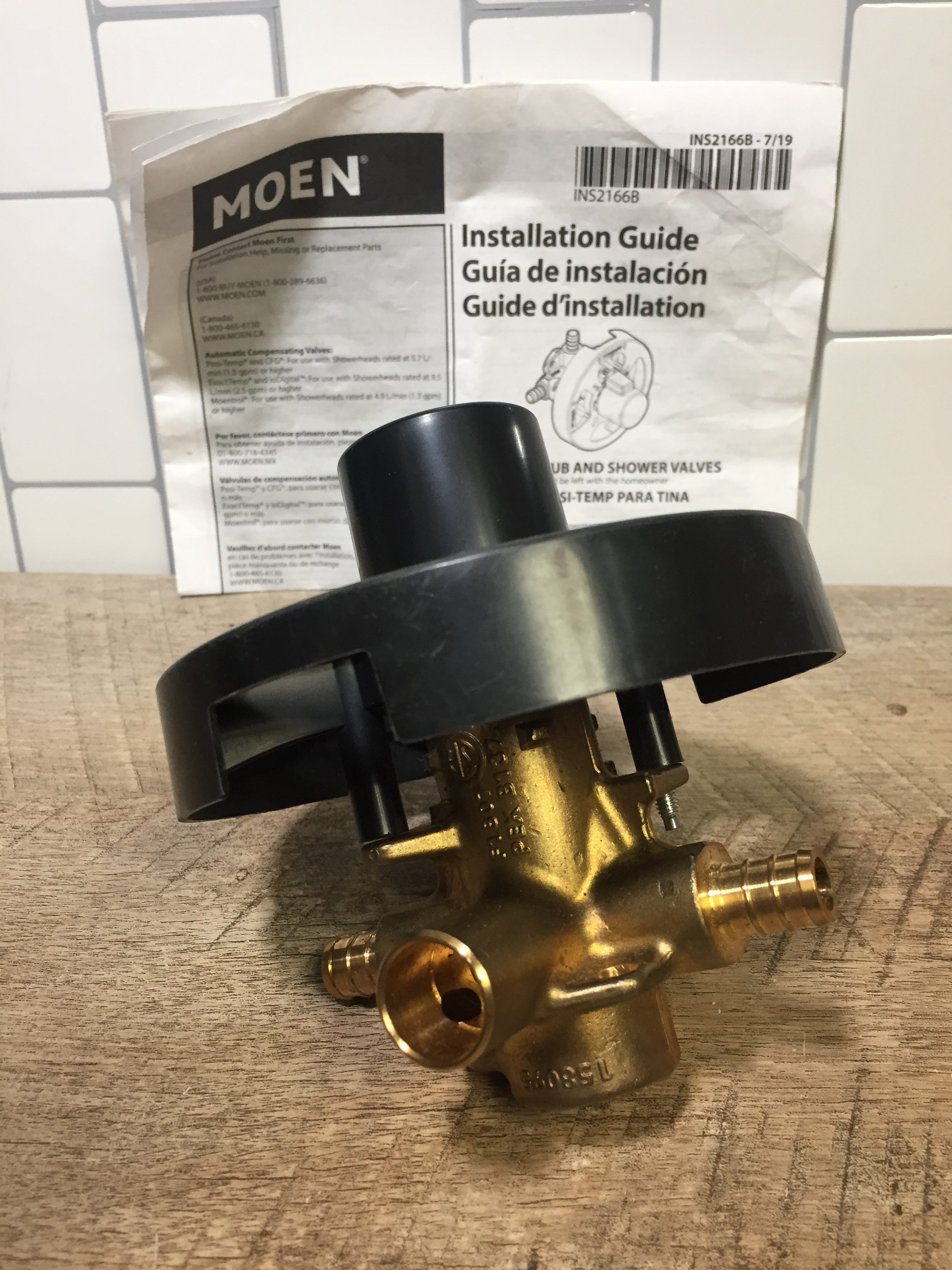 Moen 2510 Brass Posi-Temp Pressure Balancing Tub & Shower Valve, 1/2-Inch (7329342554350)